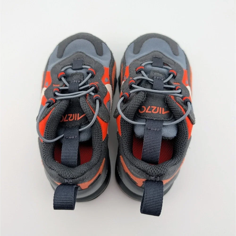 Nike Air Max 270 Baby Toddler 5C React Gray Orange Shoes CD2654-006